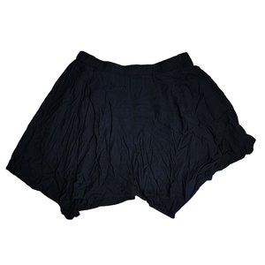 Modcloth Skirt Womens Size L Large Solid All Black Pull On Stretch Waist